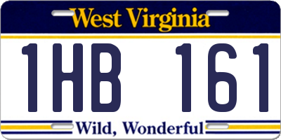 WV license plate 1HB161
