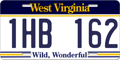WV license plate 1HB162