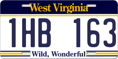WV license plate 1HB163