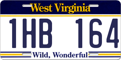 WV license plate 1HB164