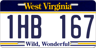 WV license plate 1HB167