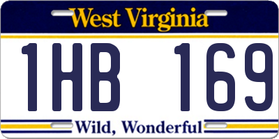 WV license plate 1HB169
