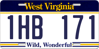 WV license plate 1HB171