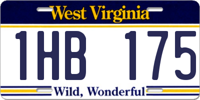 WV license plate 1HB175