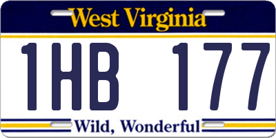WV license plate 1HB177