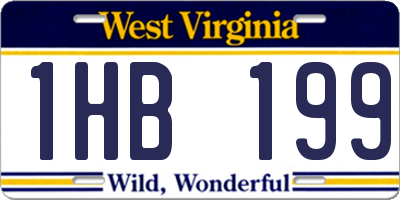 WV license plate 1HB199