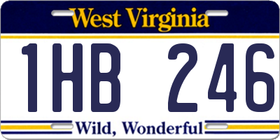 WV license plate 1HB246