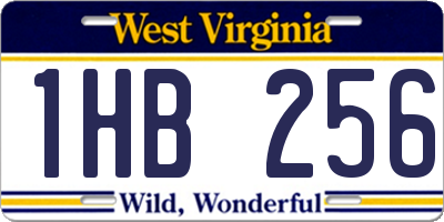 WV license plate 1HB256