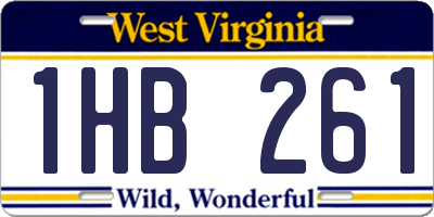 WV license plate 1HB261