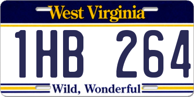 WV license plate 1HB264