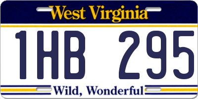 WV license plate 1HB295