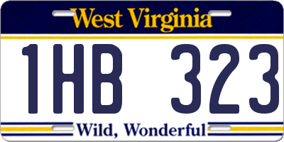 WV license plate 1HB323