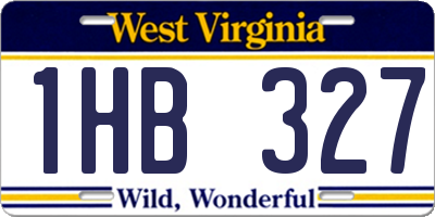 WV license plate 1HB327