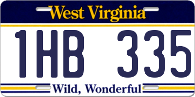 WV license plate 1HB335