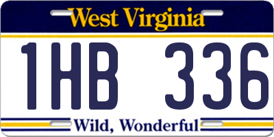 WV license plate 1HB336