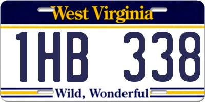 WV license plate 1HB338