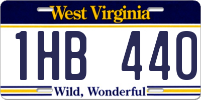 WV license plate 1HB440