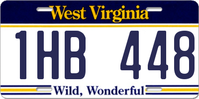 WV license plate 1HB448