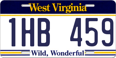 WV license plate 1HB459