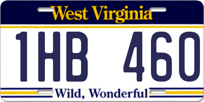 WV license plate 1HB460
