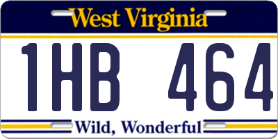 WV license plate 1HB464