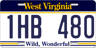 WV license plate 1HB480