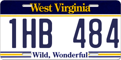 WV license plate 1HB484