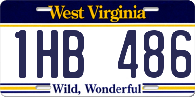 WV license plate 1HB486