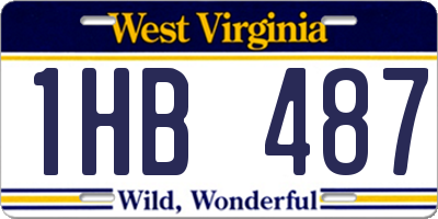 WV license plate 1HB487