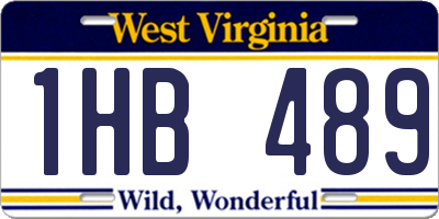 WV license plate 1HB489