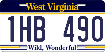 WV license plate 1HB490