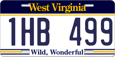 WV license plate 1HB499