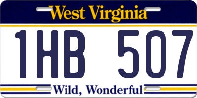 WV license plate 1HB507