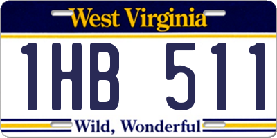 WV license plate 1HB511