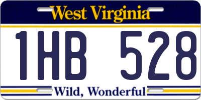 WV license plate 1HB528