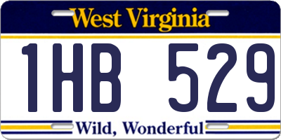 WV license plate 1HB529