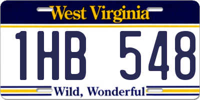 WV license plate 1HB548