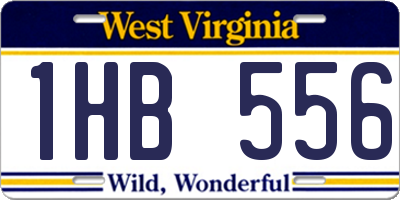 WV license plate 1HB556