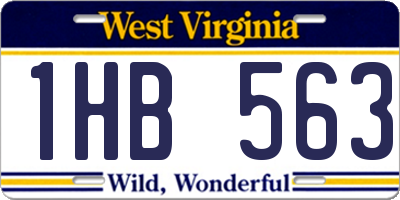 WV license plate 1HB563