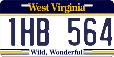 WV license plate 1HB564
