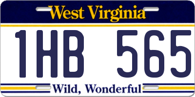 WV license plate 1HB565