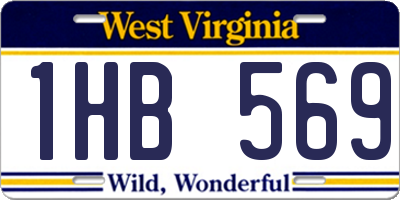 WV license plate 1HB569
