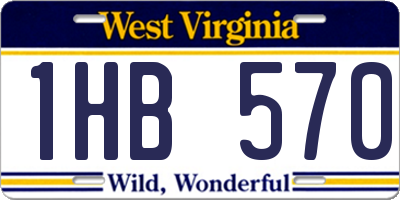 WV license plate 1HB570