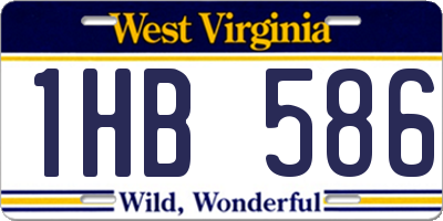 WV license plate 1HB586