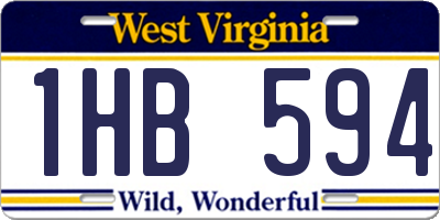 WV license plate 1HB594