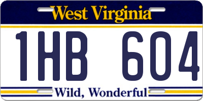 WV license plate 1HB604