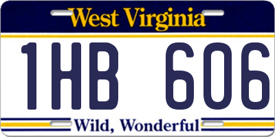 WV license plate 1HB606
