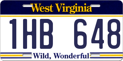 WV license plate 1HB648