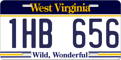 WV license plate 1HB656