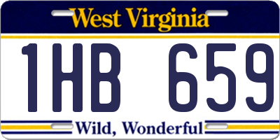 WV license plate 1HB659